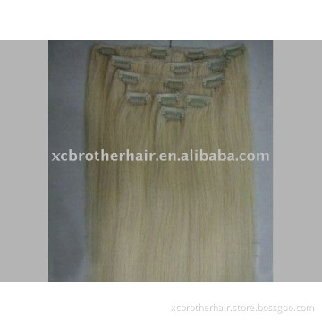 Superior quality 613# clip in human hair extensions